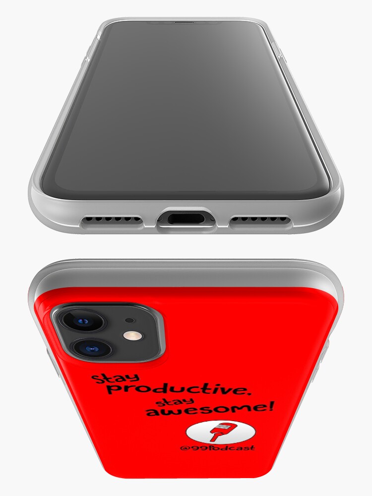 Alternate view of Stay Productive, Stay Awesome - 99% Perspiration iPhone Case & Cover