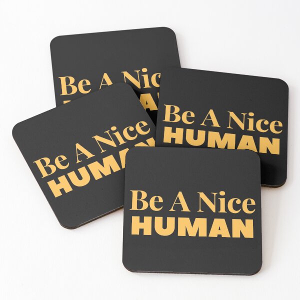Item preview, BE A NICE HUMAN in Yellow designed and sold by Indra Agrawal.