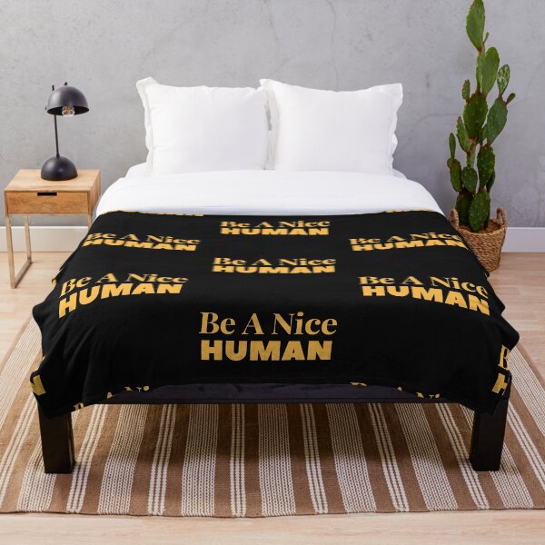 Item preview, BE A NICE HUMAN in Yellow designed and sold by Indra Agrawal.