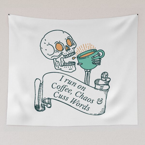 Item preview, I Run On Coffee, Chaos & Cuss Words designed and sold by Veewell.