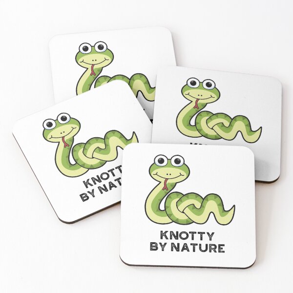 Item preview, Knotty By Nature Funny Snake Puns  designed and sold by punnybone.