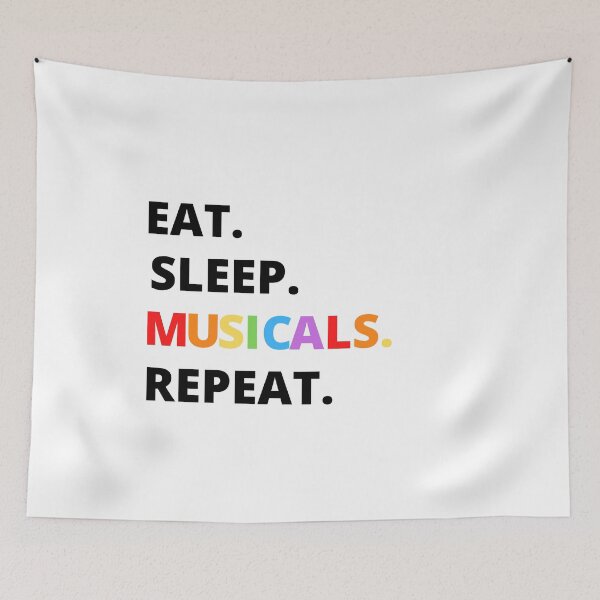 Item preview, Theater teacher, EAT. SLEEP. MUSICALS. REPEAT. designed and sold by Eddie Phelan.