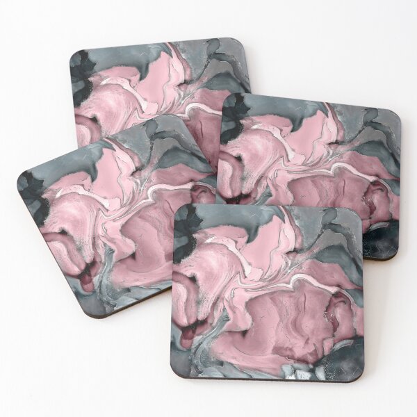 Item preview, Blush rose watercolor - pastel pinks, grey and silver designed and sold by k9printart.