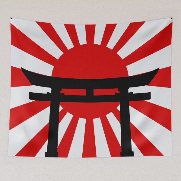 Item preview, Japan Rising Sun Behind a Black Torii Gate. From mundane to sacred. designed and sold by JellyBeenzz.