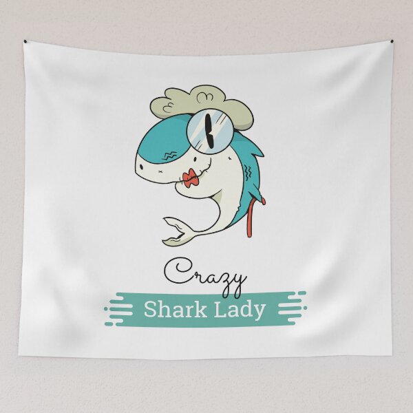 Item preview, Crazy shark lady designed and sold by youngdstag.