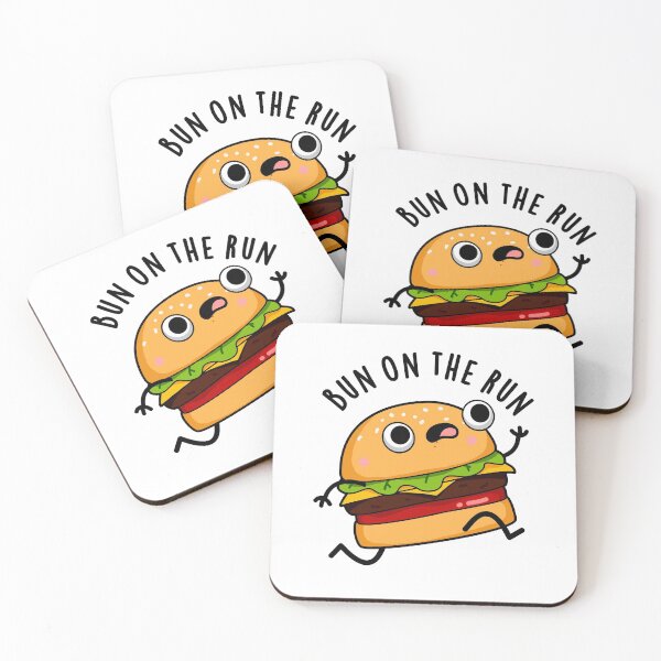 Item preview, Bun On The Run Funny Burger Puns  designed and sold by punnybone.