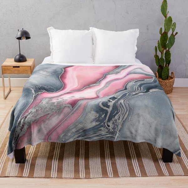 Item preview, Blush rose marble - pastel pinks, grey and silver designed and sold by k9printart.