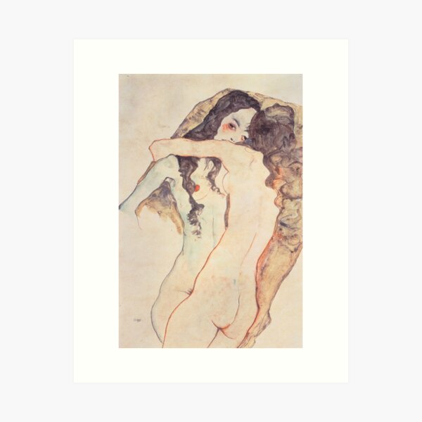 Item preview, Two Women Embracing, Egon Schiele designed and sold by SFTStudio.