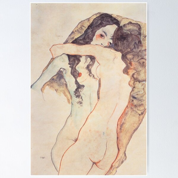 Item preview, Two Women Embracing, Egon Schiele designed and sold by SFTStudio.