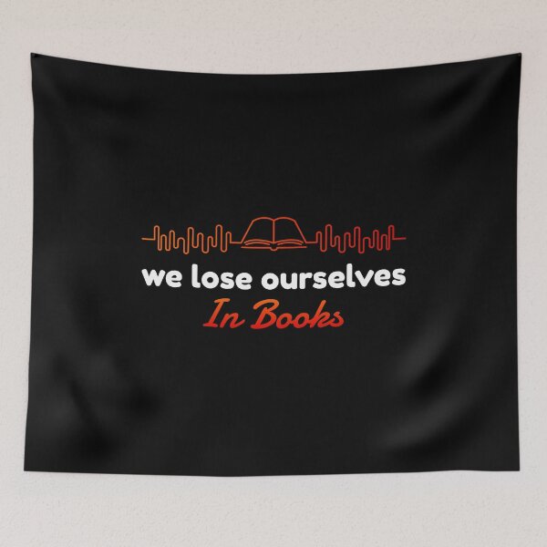 Item preview, We Lose Ourselves in Books Heartbeat designed and sold by jacks-tees.