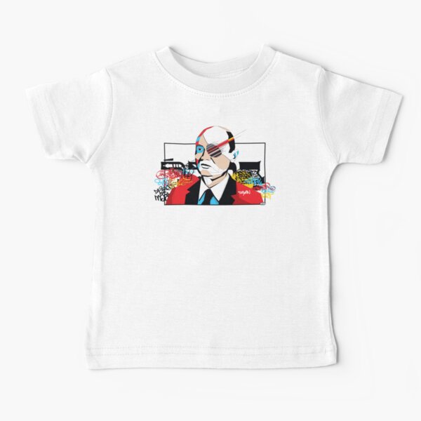 Moshe Dayan portrait - Pop Art Israeli leader Baby T-Shirt