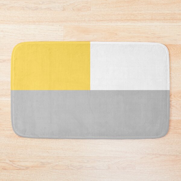 Item preview, Tricolor Squares Silver Gray Mustard Yellow And White designed and sold by rewstudio.