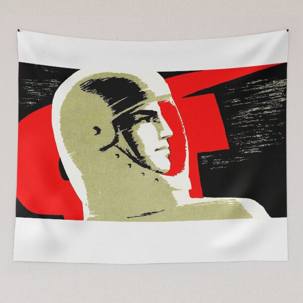 Item preview, Space Gagarin Soviet poster Soviet Propaganda Cosmos designed and sold by ArtFay.