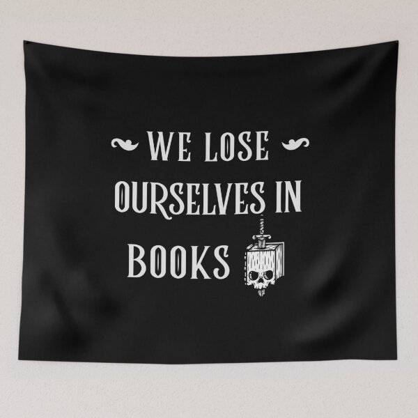 Item preview, We Lose Ourselves in Books Skull designed and sold by jacks-tees.