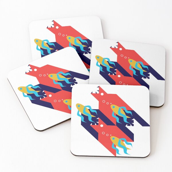 Item preview, Red Piranha Attacks Goldfish designed and sold by nadica.