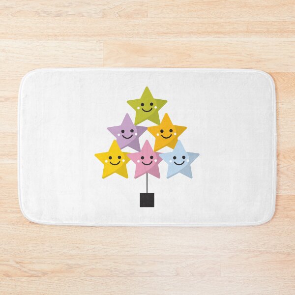 Item preview, Kawaii Stars Cute Christmas Tree designed and sold by VicEllisArt.