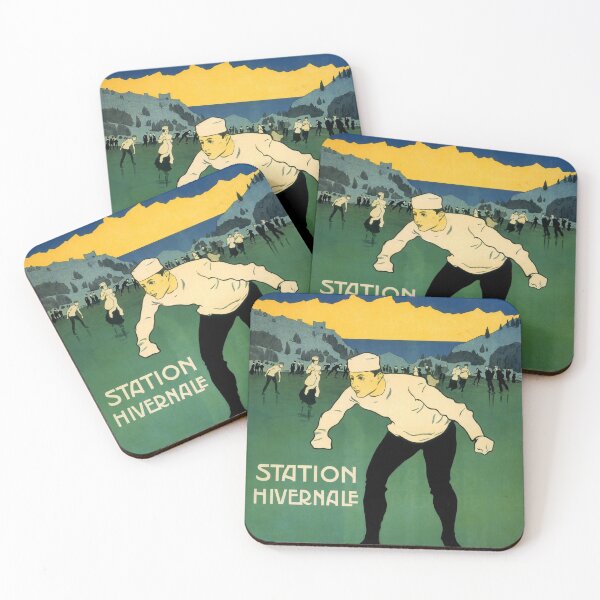 Item preview, retro glion sur montreux territet station hivernale designed and sold by CorasPosters.