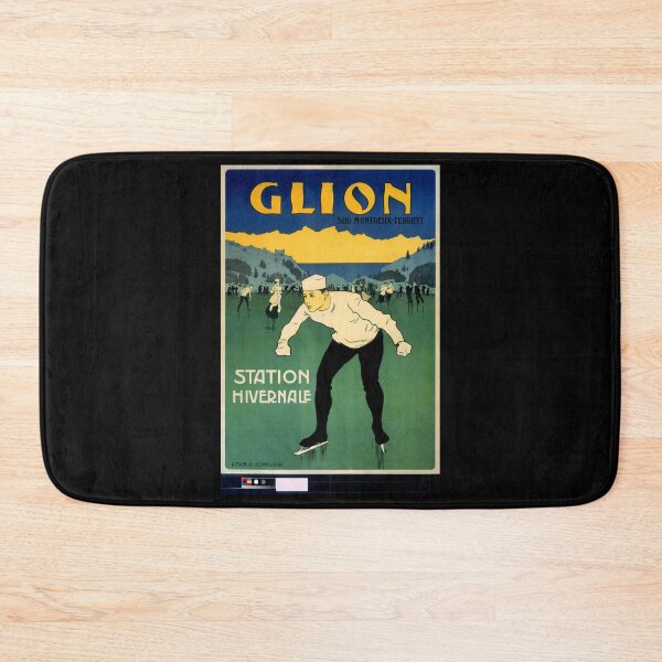 Item preview, retro glion sur montreux territet station hivernale designed and sold by CorasPosters.