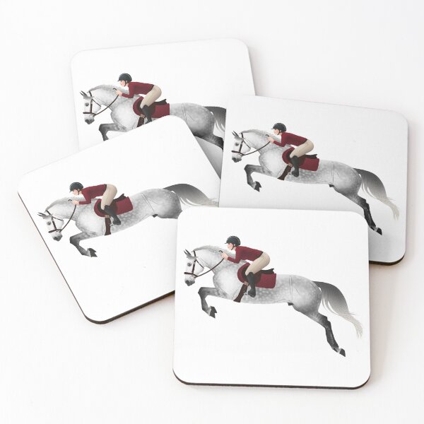 Item preview, Dapple Grey Jumper and Rider - Equine Rampaige designed and sold by equinerampaige.