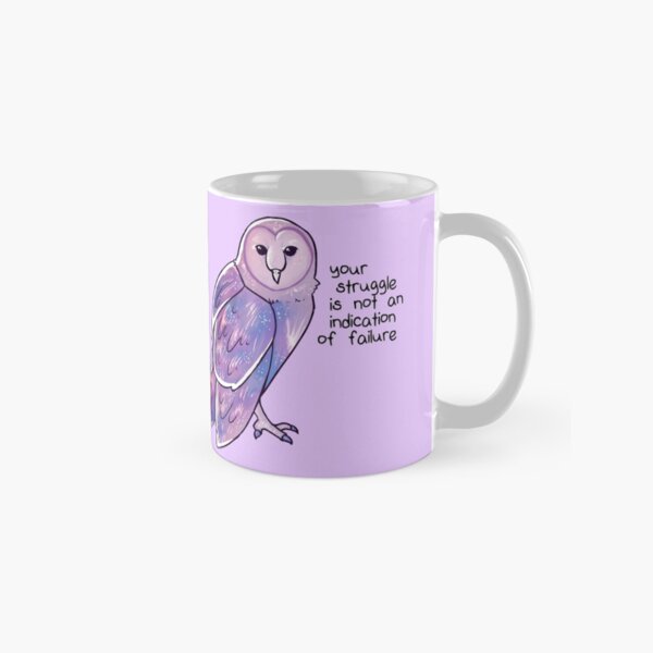 Aperçu de l'œuvre "Votre lutte n'est pas une indication d'échec" Galaxy Sparkle Owl créée et vendue par thelatestkate.