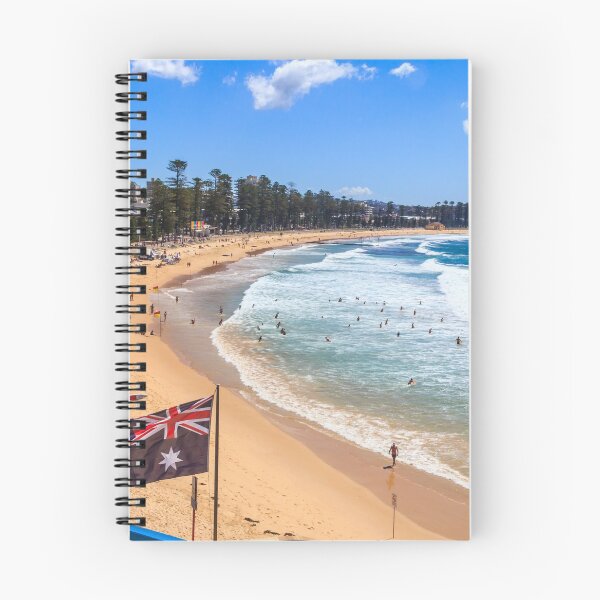 Item preview, Australian flag and Manly beach, Sydney, Australia designed and sold by Kevin Hellon.