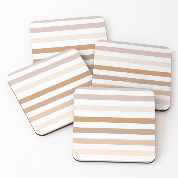 Item preview,  Minimal colorful stripes in neutral shades. Funky lines in peach and sand color designed and sold by Abbara.