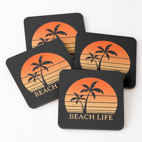 Item preview, Retro Sunset Palms silhouette Beach Life designed and sold by TamGustam.