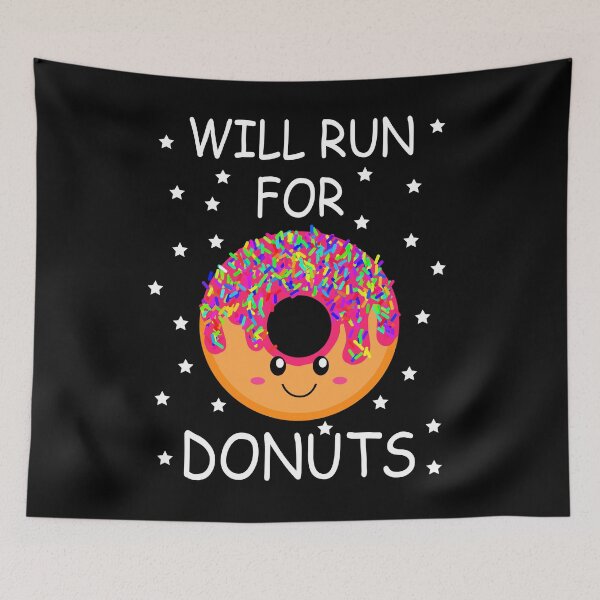 Item preview, Will Run For Donuts Kawaii Design designed and sold by vineeth.