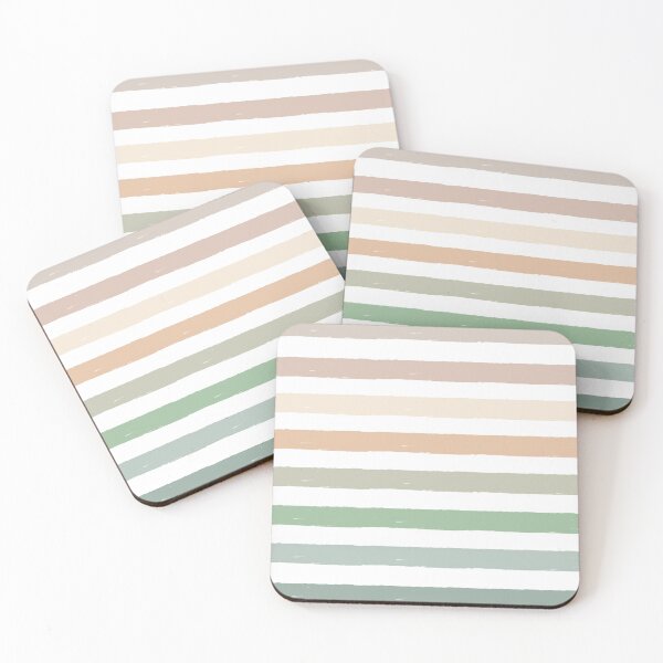 Item preview, Beach inspired neutral stripes. Funky lines in sand and green color. designed and sold by Abbara.