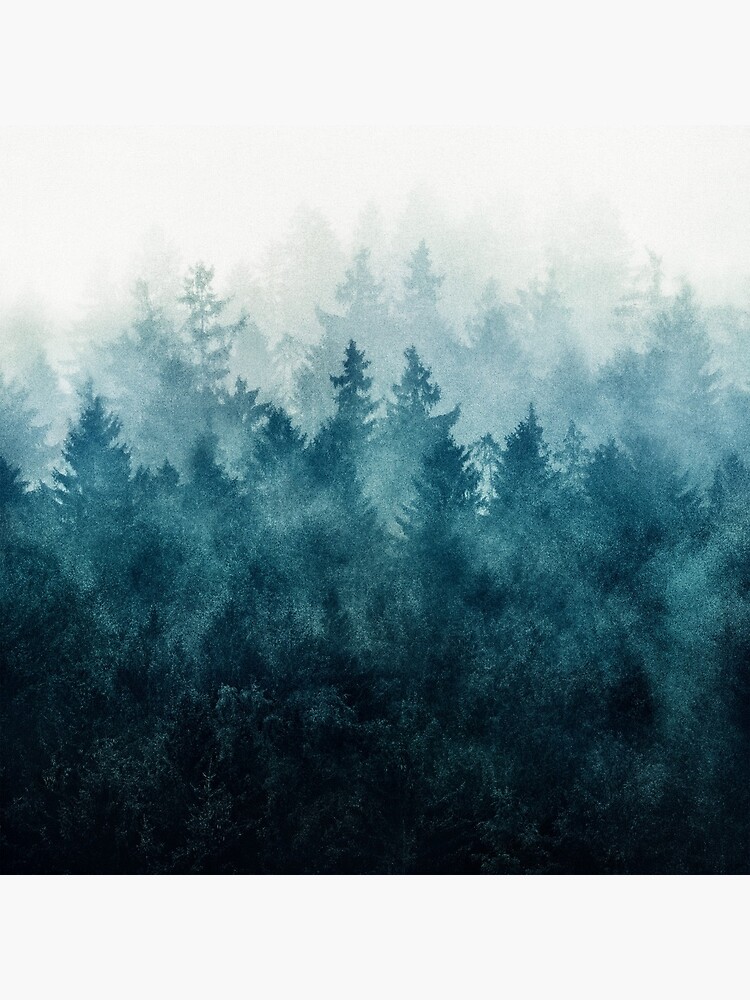 Thumbnail 5 of 5, Acrylic Block, The Heart Of My Heart // So Far From Home In A Misty Foggy Fall Wilderness Forest designed and sold by tekay.