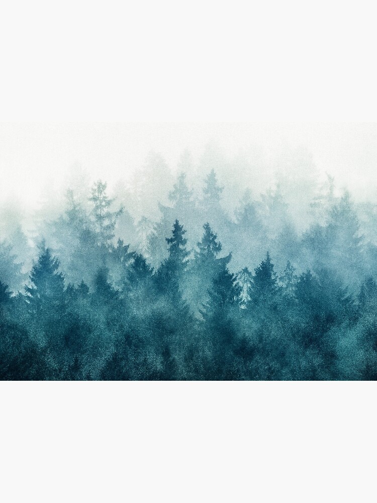 Thumbnail 5 of 5, Mask, The Heart Of My Heart // So Far From Home Of A Misty Foggy Wilderness Forest Covered In Blue Magic Fog designed and sold by Tordis Kayma.
