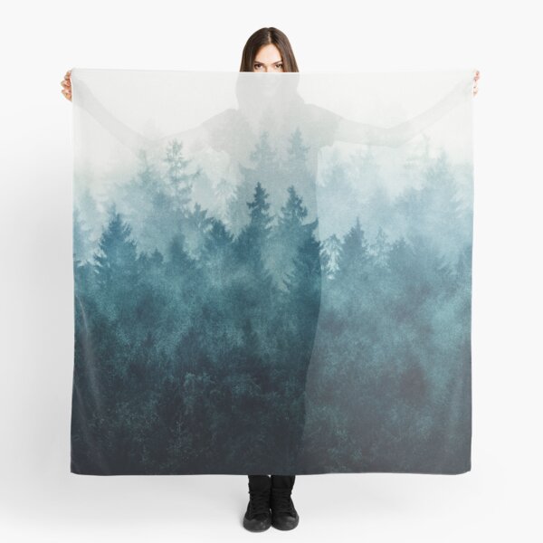The Heart Of My Heart // So Far From Home Of A Misty Foggy Wilderness Forest Covered In Blue Magic Fog Scarf