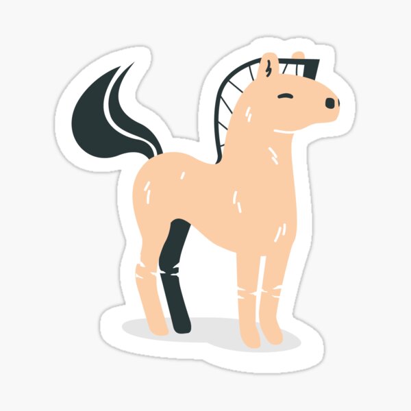 Kleines süßes Fjordpferd Sticker