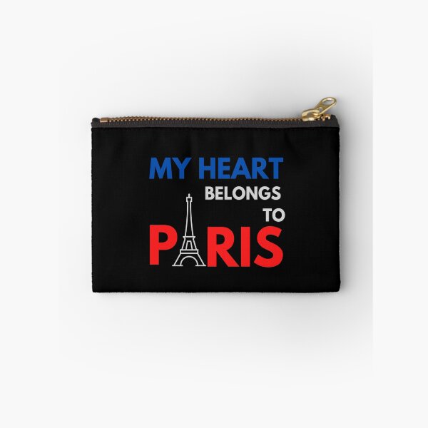 Item preview, MY HEART BELONGS TO PARIS Cute French Flag Travel Quote designed and sold by a-little-ink.