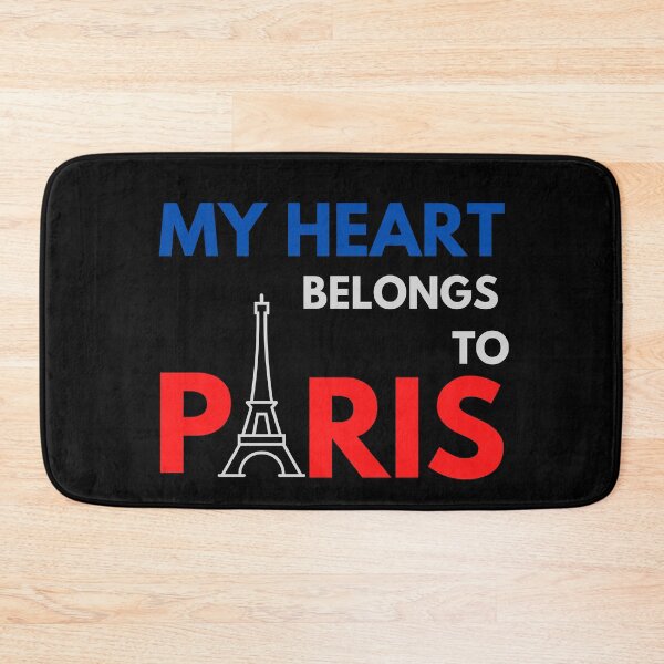 Item preview, MY HEART BELONGS TO PARIS Cute French Flag Travel Quote designed and sold by a-little-ink.