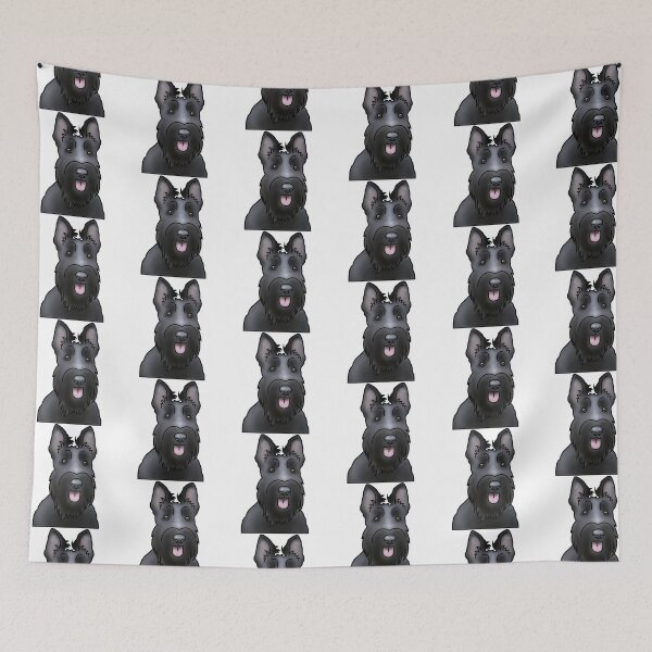 Item preview, Scottie Dog Pattern - Scottish Terrier - Dog Portrait - White designed and sold by JadeMadeThis.