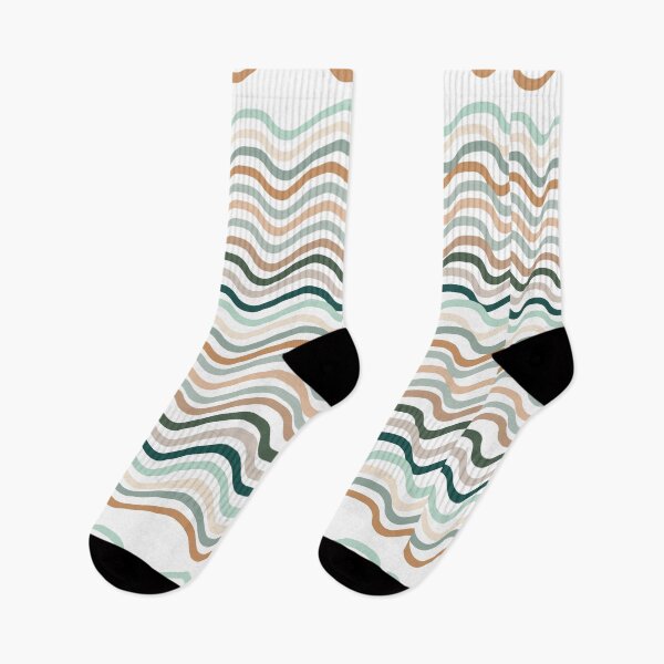 Item preview,  Funky stripes in muted orange and green color. designed and sold by Abbara.