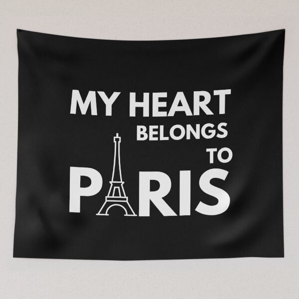 Item preview, MY HEART BELONGS TO PARIS Cute French Travel Quote designed and sold by a-little-ink.