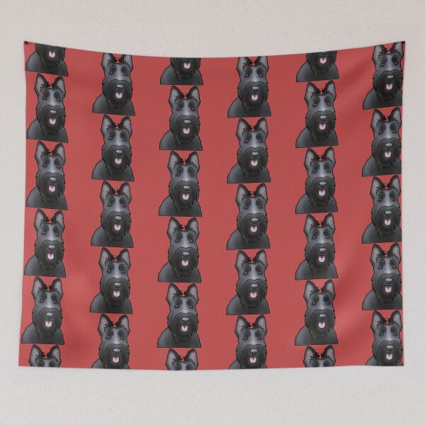 Item preview, Scottie Dog Pattern - Scottish Terrier - Dog Portrait - Red designed and sold by JadeMadeThis.