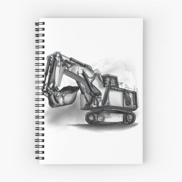Item preview, Excavator Black and White designed and sold by damnoverload.