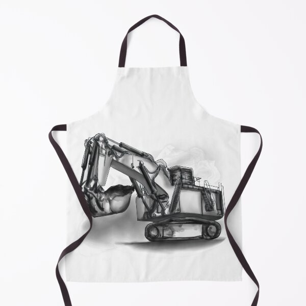 Item preview, Excavator Black and White designed and sold by damnoverload.