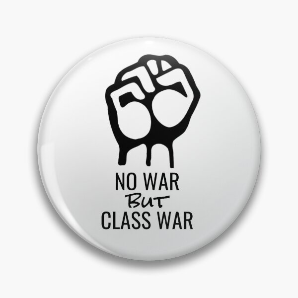 Item preview, Leftist Art - Karl Marx No War But Class War - Raised Protest Fist Socialist Uprising designed and sold by RockFireMerch.