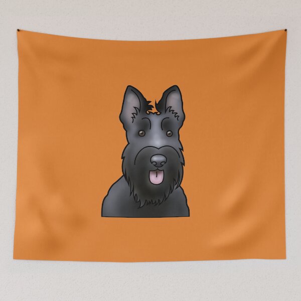 Item preview, Scottie Dog - Scottish Terrier - Dog Portrait - Orange designed and sold by JadeMadeThis.