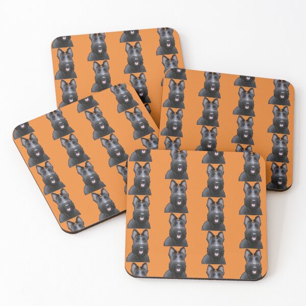 Item preview, Scottie Dog Pattern - Scottish Terrier - Dog Portrait - Orange designed and sold by JadeMadeThis.