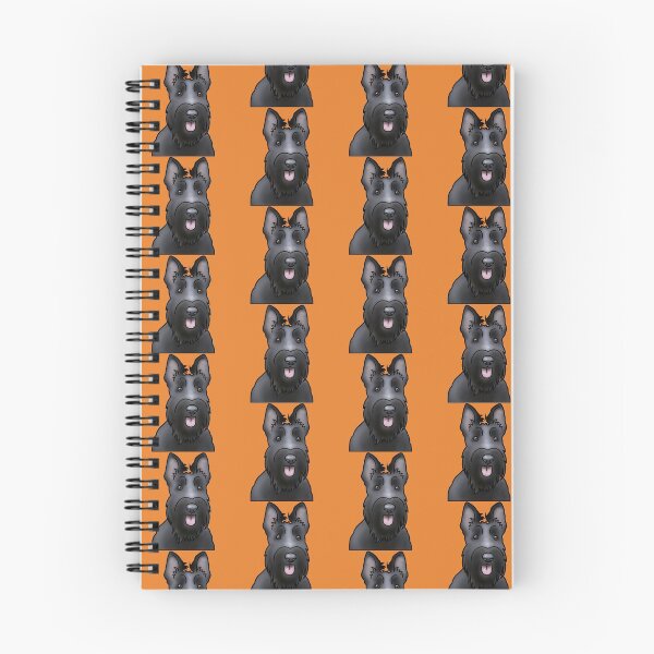Item preview, Scottie Dog Pattern - Scottish Terrier - Dog Portrait - Orange designed and sold by JadeMadeThis.