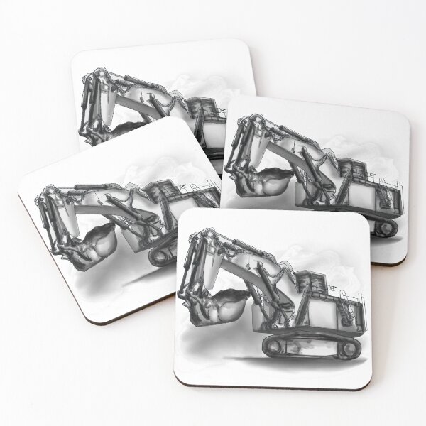 Item preview, Excavator Black and White designed and sold by damnoverload.