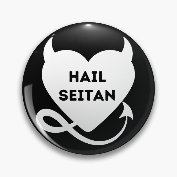 Artikelvorschau, HAIL SEITAN Devil Heart Lustiges veganes vegetarisches Zitat entworfen und verkauft von a-little-ink.