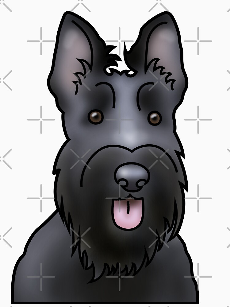 "Scottie Dog Scottish Terrier Dog Portrait Yellow" Tshirt for