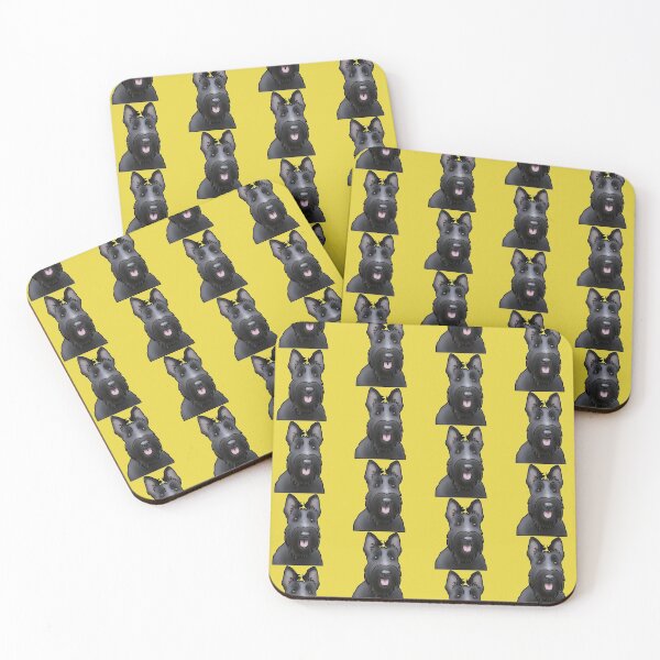 Item preview, Scottie Dog Pattern - Scottish Terrier - Dog Portrait - Yellow designed and sold by JadeMadeThis.