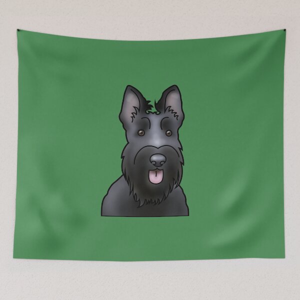 Item preview, Scottie Dog - Scottish Terrier - Dog Portrait - Green designed and sold by JadeMadeThis.
